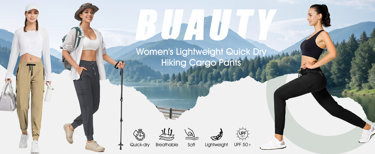Women's Joggers Quick Dry Lightweight Hiking Pants