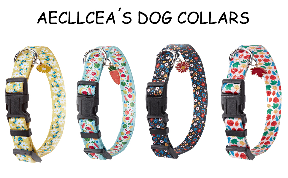 Aecllcea Cute Dog Collar for Small Medium Large Dogs
