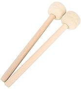 2Pcs Wool Felt Drum Mallet Drum Stick with Wooden Handle Precussion Instrument Band Accessories 1...