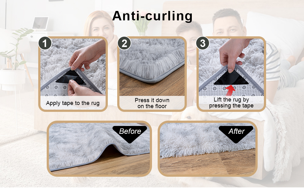 Mugorn 3x5 Rugs for Bedroom, Fluffy Area Rugs for Living