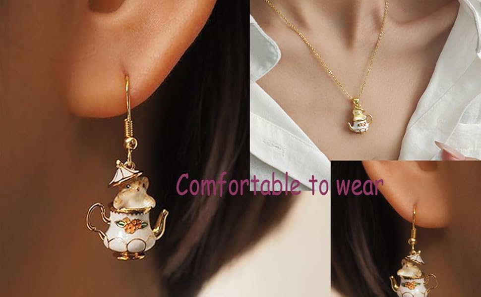 Handmade enamel chipmunk jewelry