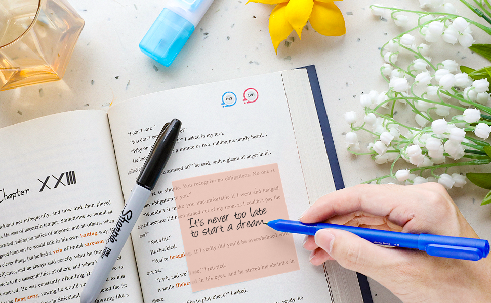 Smarpau Transparent Sticky Notes, 300 Sheets 6 Pads