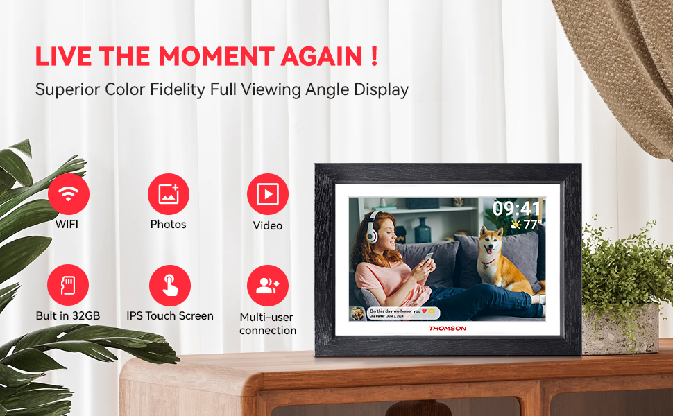 Frameo Digital Picture Frame, Digital Photo Frame WiFi