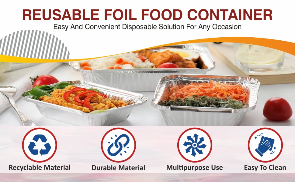 JMS we create smile 100 Sets of Foil Containers & Lids 250ml NO 1