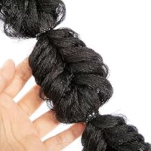 VAVANGA 18inch Twisted Braid Ponytail Extension 2pcs Set