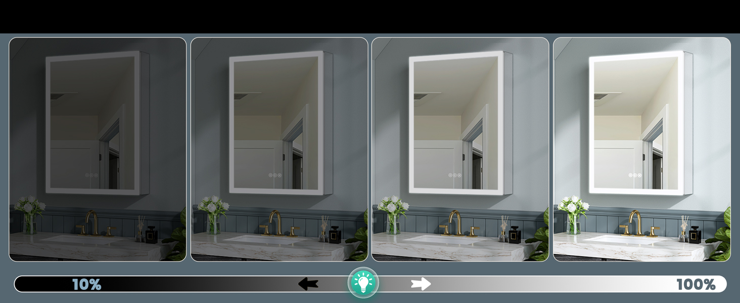 medicine cabinet with lights