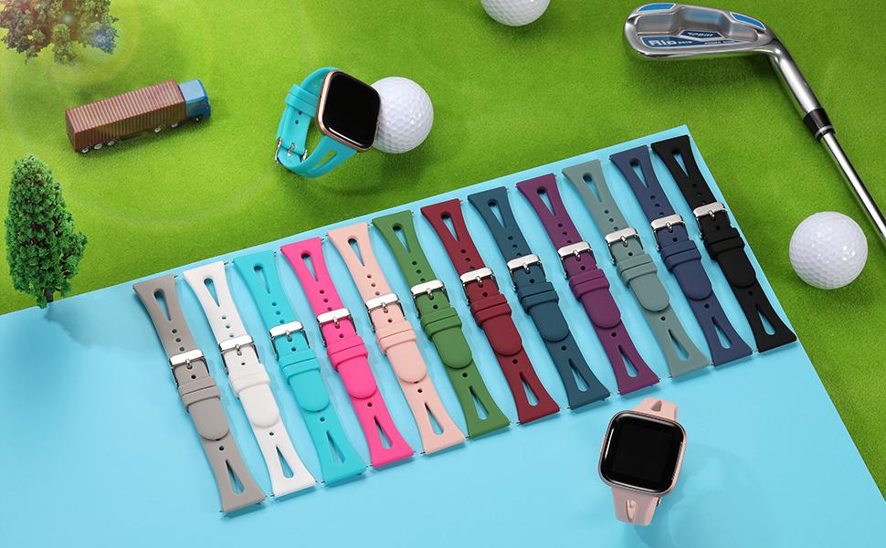 Ouwegaga Slim Sport Band Compatible with Fitbit Versa 2/Fitbit Versa