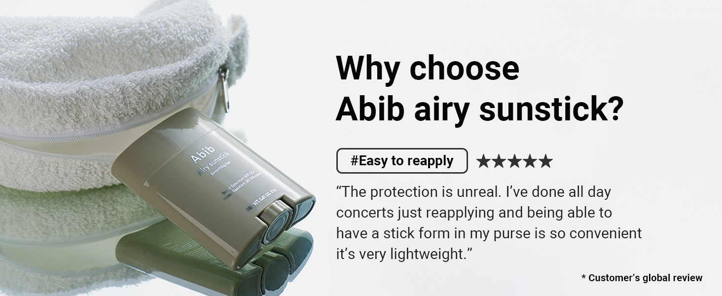 Abib sunstick, easy to reapply sunstick