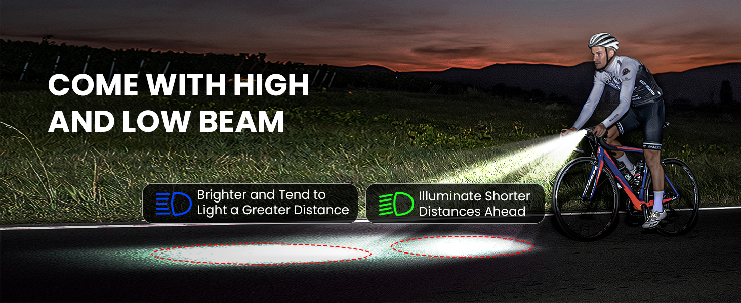 ONVIAN Super Bright Bike Lights for Night Riding, 1200 Lumen Bike Headlight -13 Modes & Aluminum Alloy, 5000mAh Rechargeable Bicycle Lights for Mountain Road Commuter Cycling, IPX5 Waterproof Bike Lights for Night Riding