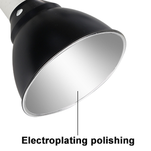Electroplating polishing process can maximize the reflection of the bulb