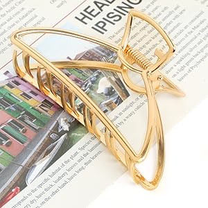 Gold Hair Claw Clips