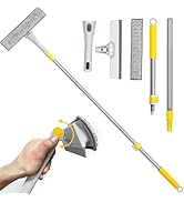 JEHONN Window Cleaning Equipment with 49.6 inches Telescopic Handle, Extendable Professional Wind...