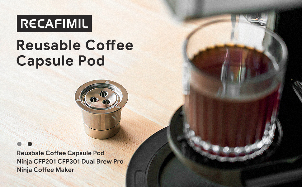 Ninja Stainless Reusbale Coffee Capsule Refiilable Coffee