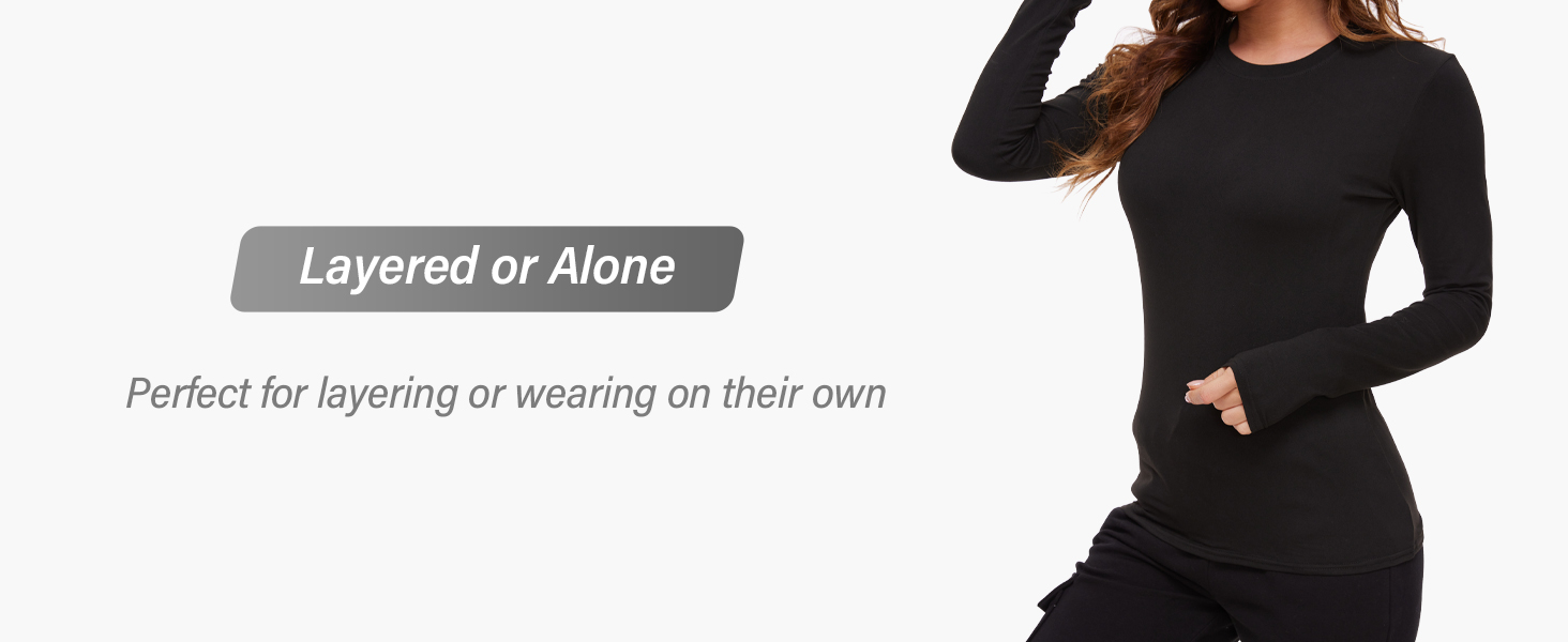 womens fleece lined winter cold weather compression thermal base layer shirts tops long sleeve women