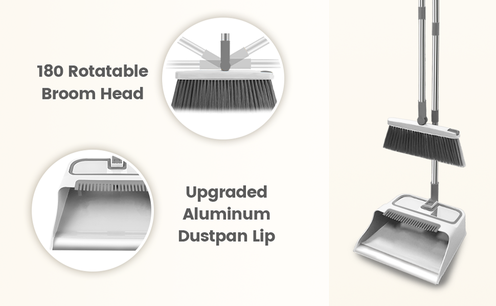 broom with dustpan combo set