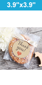 3.9*3.9 inch cookie bags