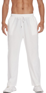white lounge pants