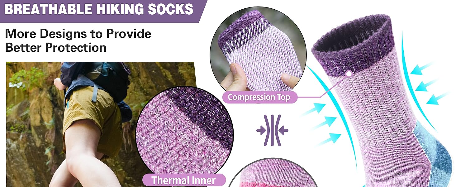 Merino Wool Hiking Socks