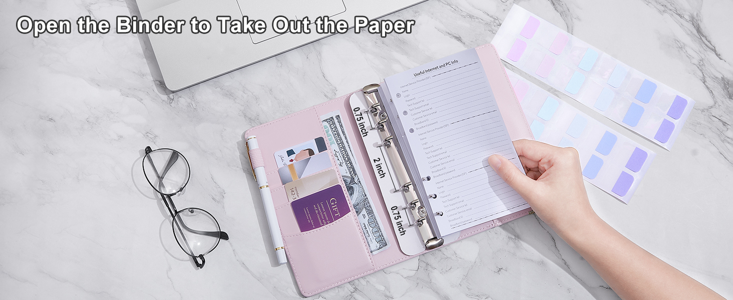 Binder Password Address Book with Alphabetical Tabs