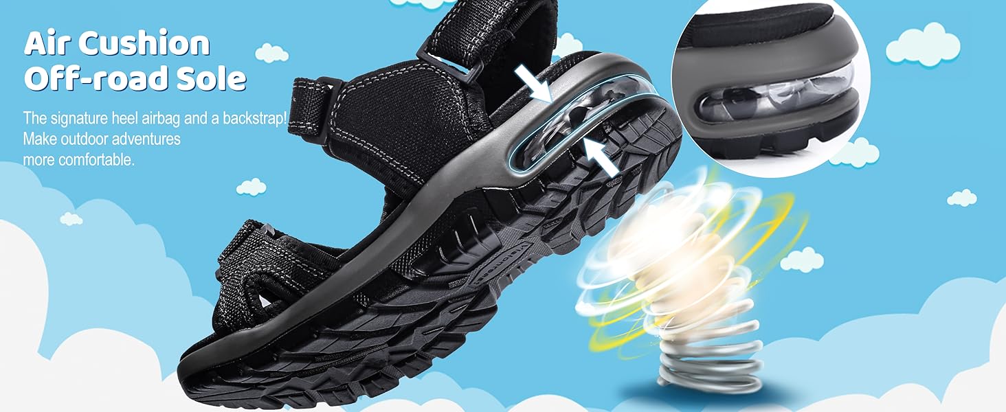 Kids Sandals Boys Sports Outdoor Sandal Athletic Air Cushion Beach Shoes