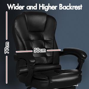 ELFORDSON Massage Office Chair With Footrest Executive Gaming Seat PU Leather 14 MASSAGE OFFICE CHAIR