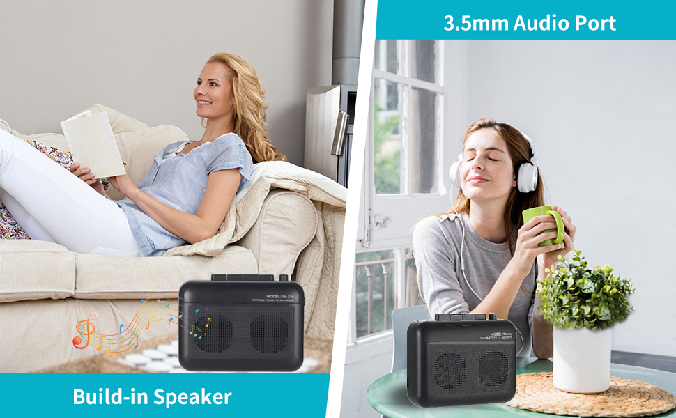 Portable Cassette Player Recorder with Bluetooth