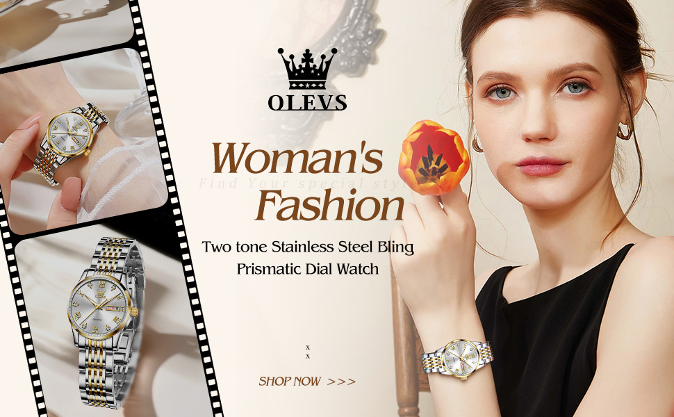 fashion women watches,small women's watch,two tone watch for women,classic women watch