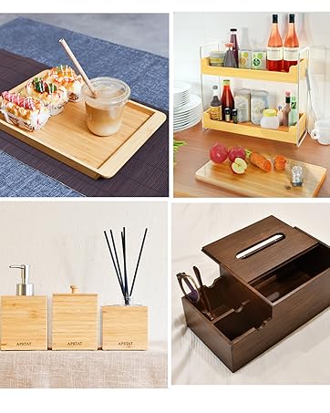 Bamboo Wood Desk Organizer with Drawer