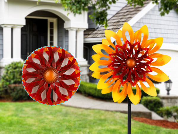 Amazon.com: Sunflower Wind Spinners, 360 Degrees Swivel