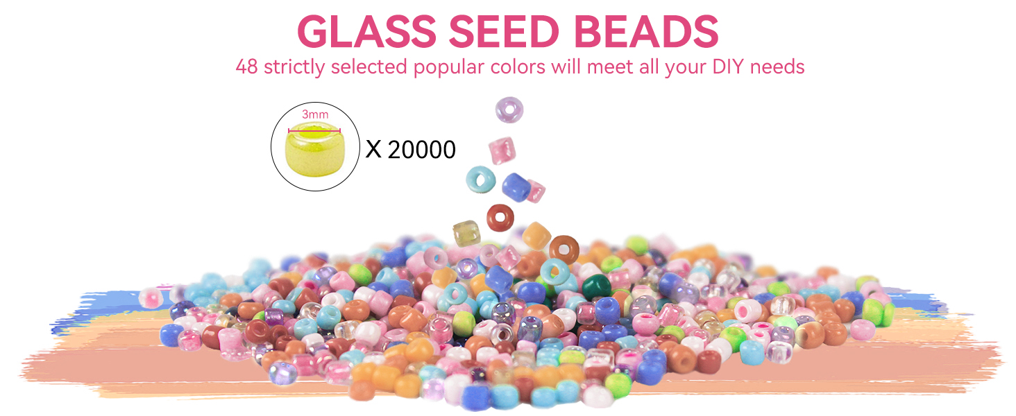 glass beads making bracelet kit bracelets friendship jewelry letter seed small bead number pony