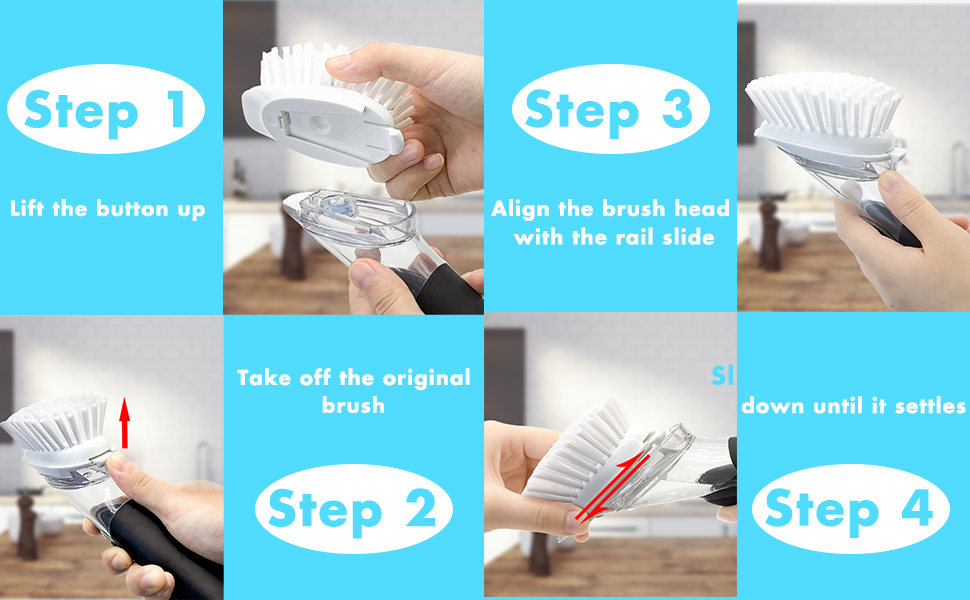 Dish Brush Refill for OXO Dish Brush, 8 Pack Soap