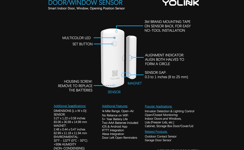 YoLink Smart Home Starter Kit 1/4 Mile World's Longest Range Smart Home