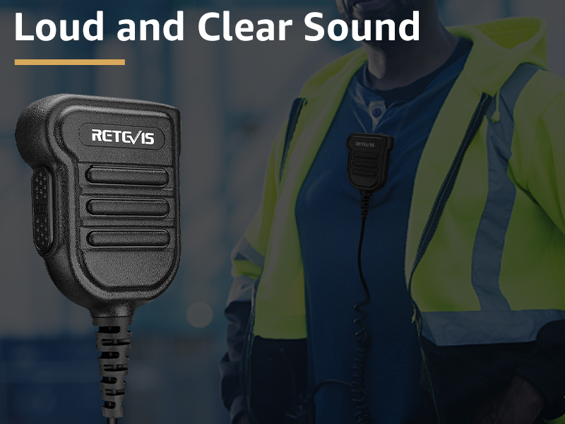 Retevis RT86 Walkie Talkie Speaker Mic,3.5mm Audio Jack, IP54 Waterproof Shoulder Speaker Mic, for RT68 RT21 H777 RB29 RB89 NR10 RA89,Compatible with BAOFENG BF-F8HP UV5R SAMCOM Two Way Radio(4 Pack) 21 loud speaker