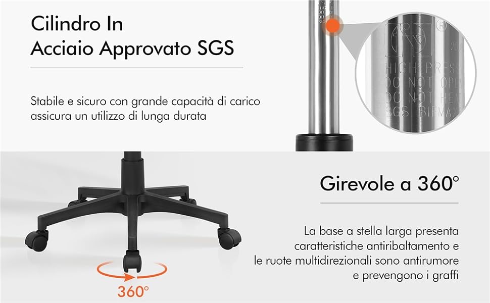sedia altezza regolabile