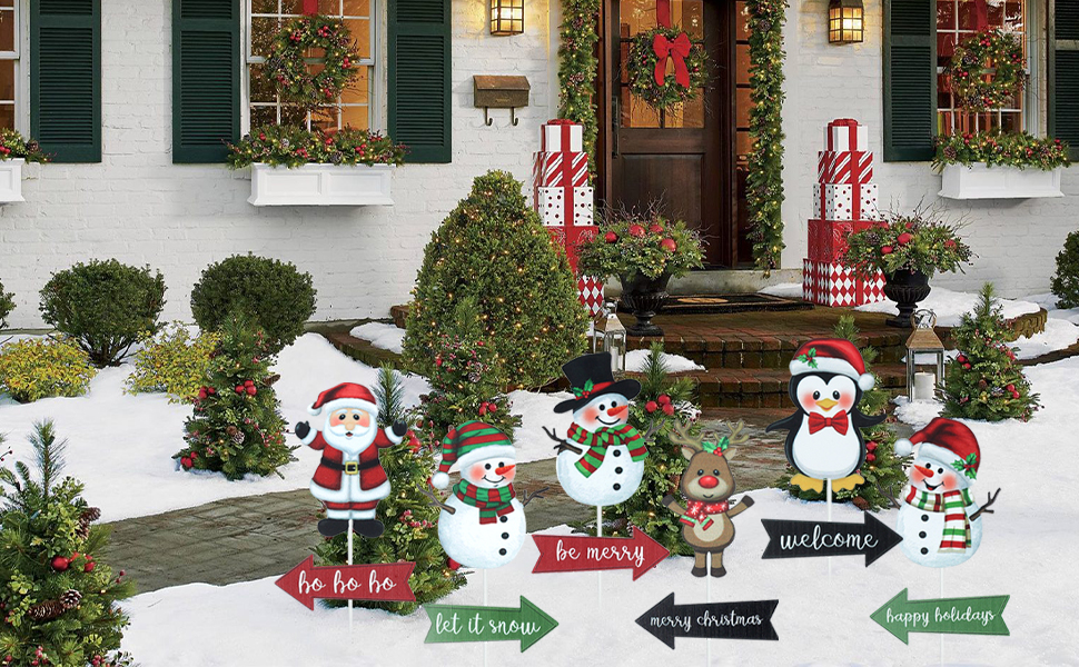YEAHOME Outdoor Christmas Decorations, 6 Pack Decorative YEAHOME Outdoor Christmas Decorations, 6 Pack Decorative