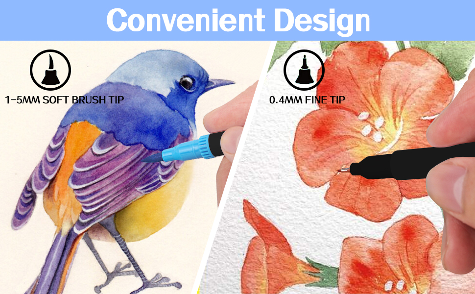 120 dual tips colored marker with coloring book and watercolor book