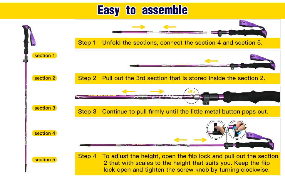 collapsible hiking poles