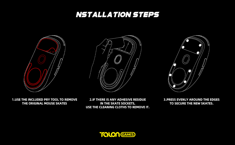 TALONGAMES Mouse Skates 48 Dots Universal