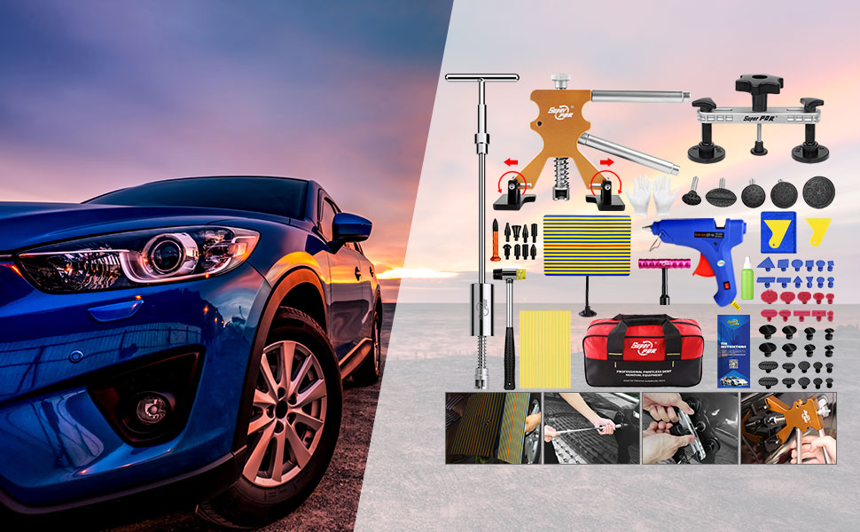 AUTOPDR 89Pcs Paintless Dent Repair Kit Dent Puller Kit