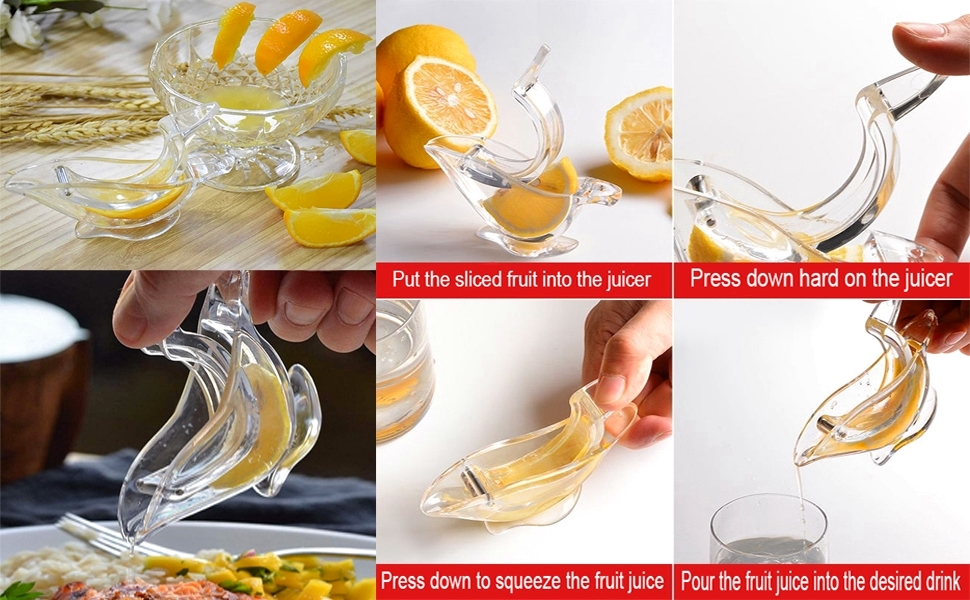New Acrylic Manual Lemon Slice Squeezer, Portable