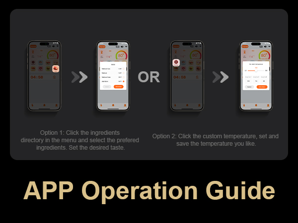 food thermometer for cooking with smart APP