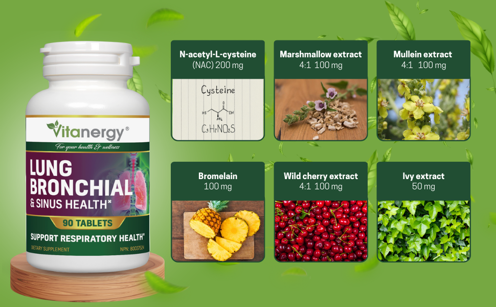 Vitanergy Sinus Lung and Bronchial Health Support Potent