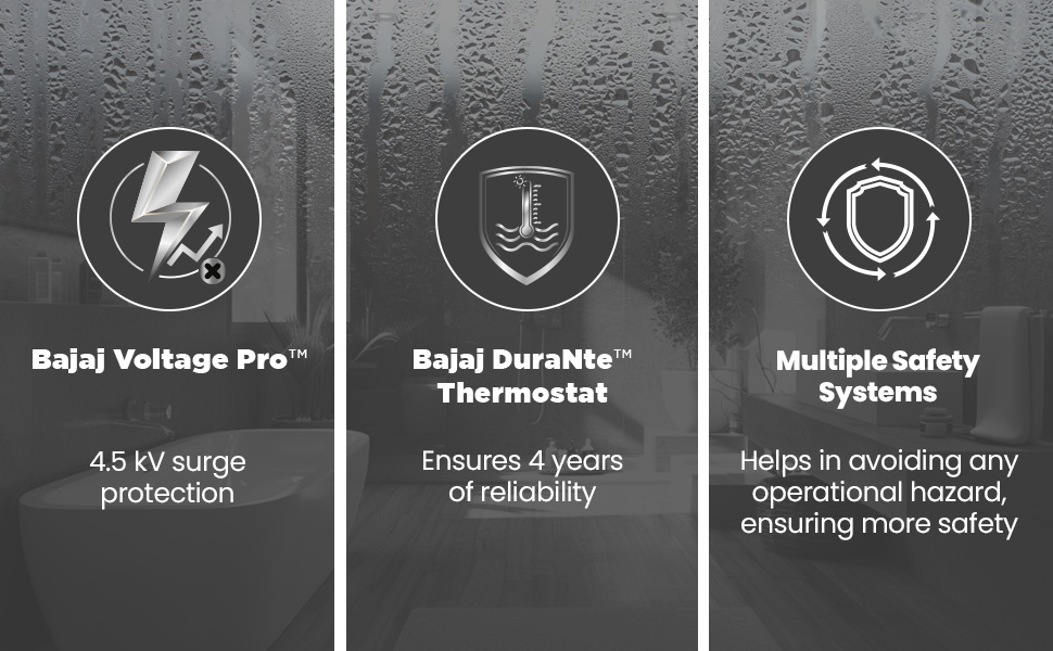 bajaj water heater for home, geyser, water geyser for bathroom , fast heating water heater