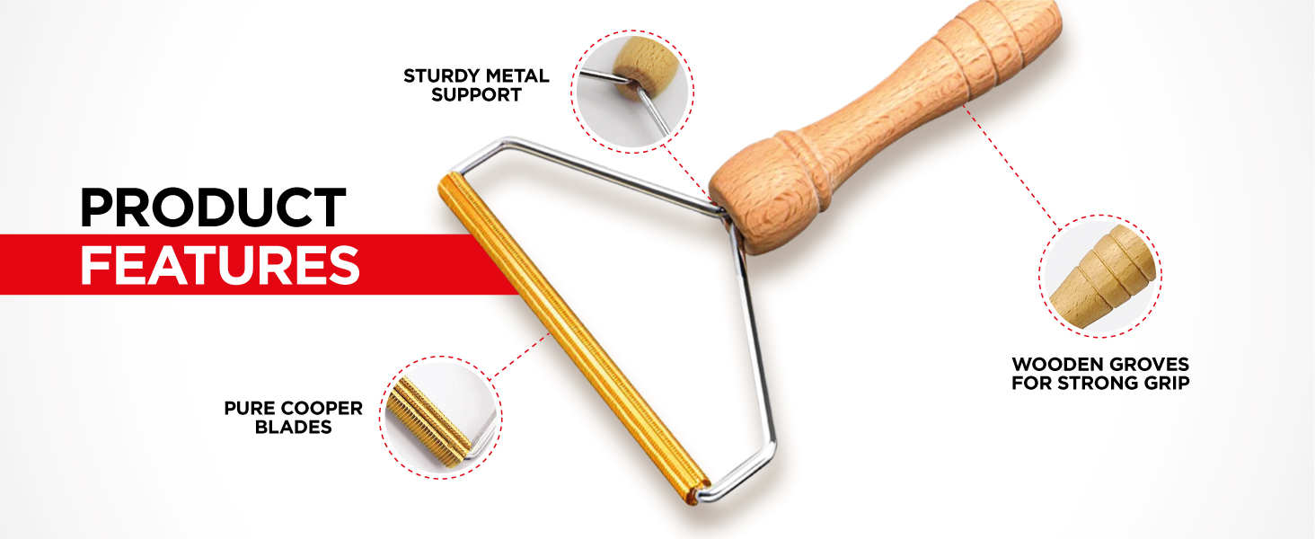 Redflyz Portable Lint Remover Carpet Scraper Tool Pack of 3 360