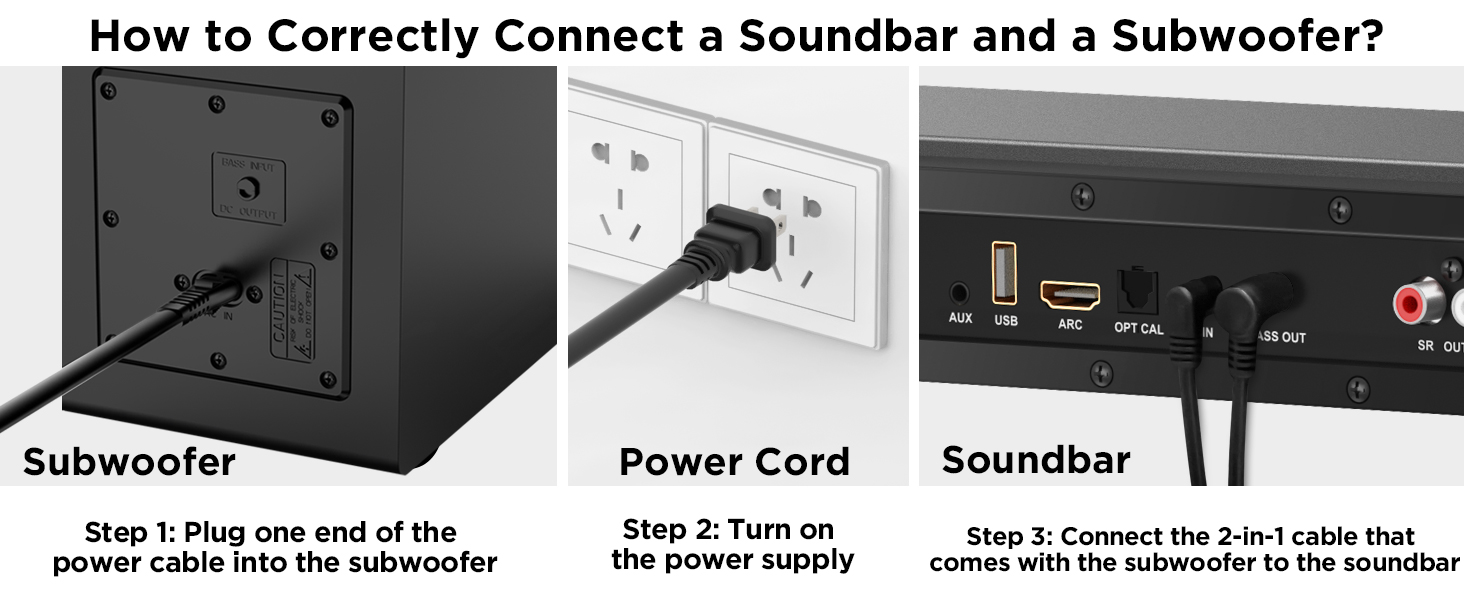 How to Correctly Connect a Soundbar and a Subwoofer?