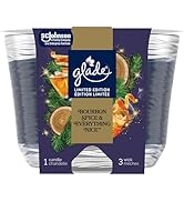 Glade Bourbon Spice & Everything Nice Holiday Scented Candle, 3-Wick Candle, Air Freshener Infuse...