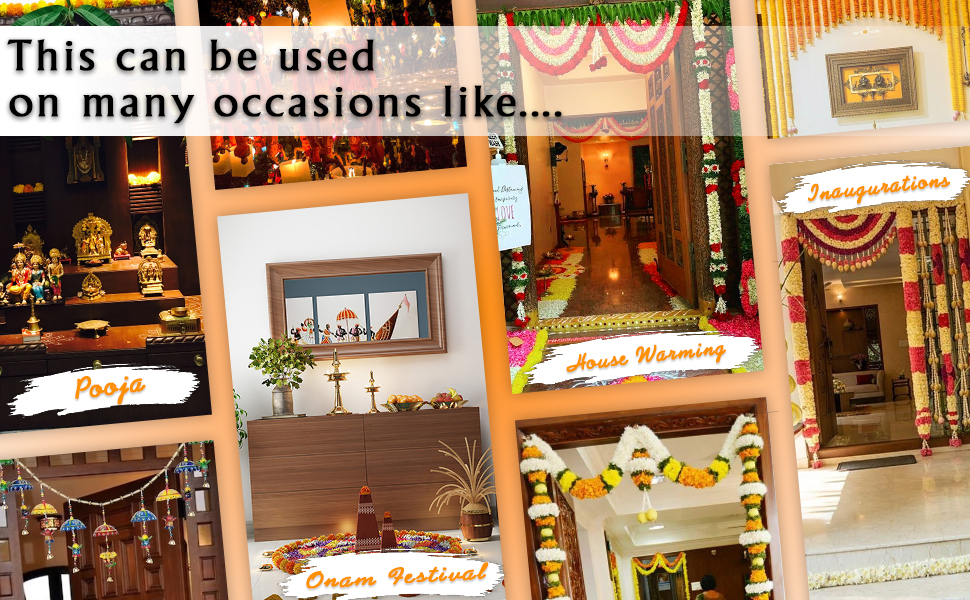 CREYENTES® Handmade Door jumar Toran Golden Colour with Colourful Pom