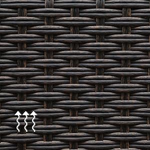 PHIVILLA Patio Dining Chairs Set Of 2, High-Back Outdoor Wicker Rattan Chairs With Oversized Seat, Metal Frame All-Weather Conversation Set For Patio, Backyard, Garden And Poolside, Multibrown 12 Table and chair set