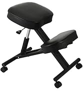 Moustache Ergonomic Kneeling Chair, Double Thick Padded Foam Steel Frame Adjustable Stool for Hom...