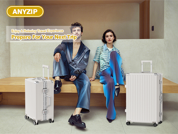 Amazon.com | AnyZip Luggage Sets 2 Piece Aluminum Frame Carry On